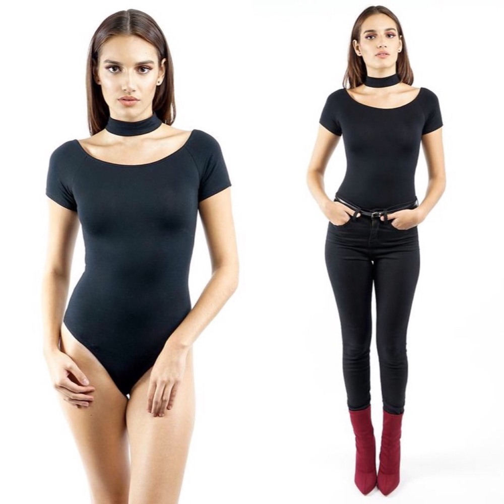 Black Choker Bodysuit